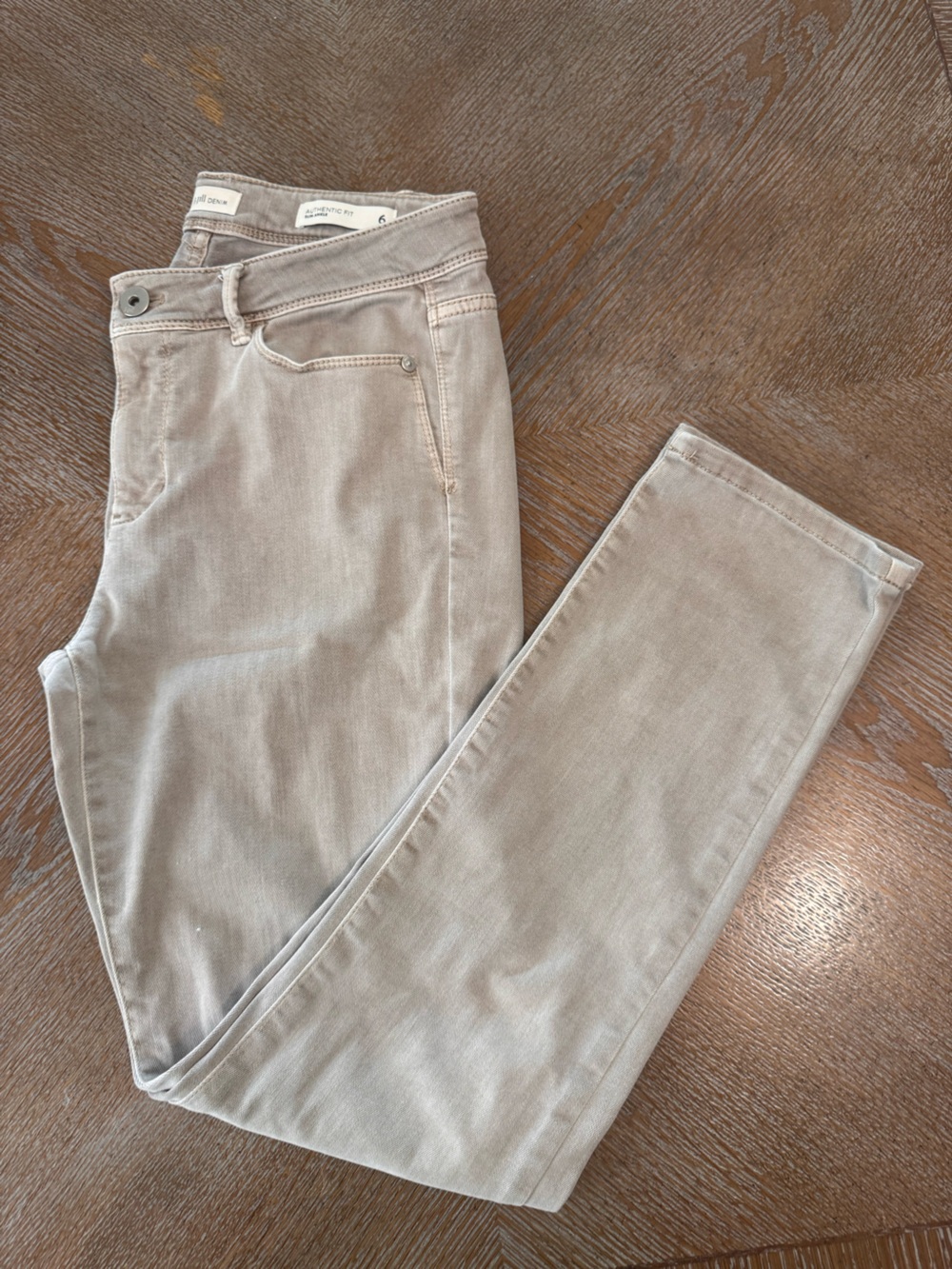 J. Jill Denim Gray Authentic Fit Slim Ankle Sz 6 Elastic Waist 33” Inseam 29.5”